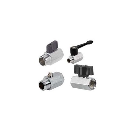 Dwyer Instruments Mini brass ball valve, screwdriver slot, 1/8" pipe size MV5-SM1